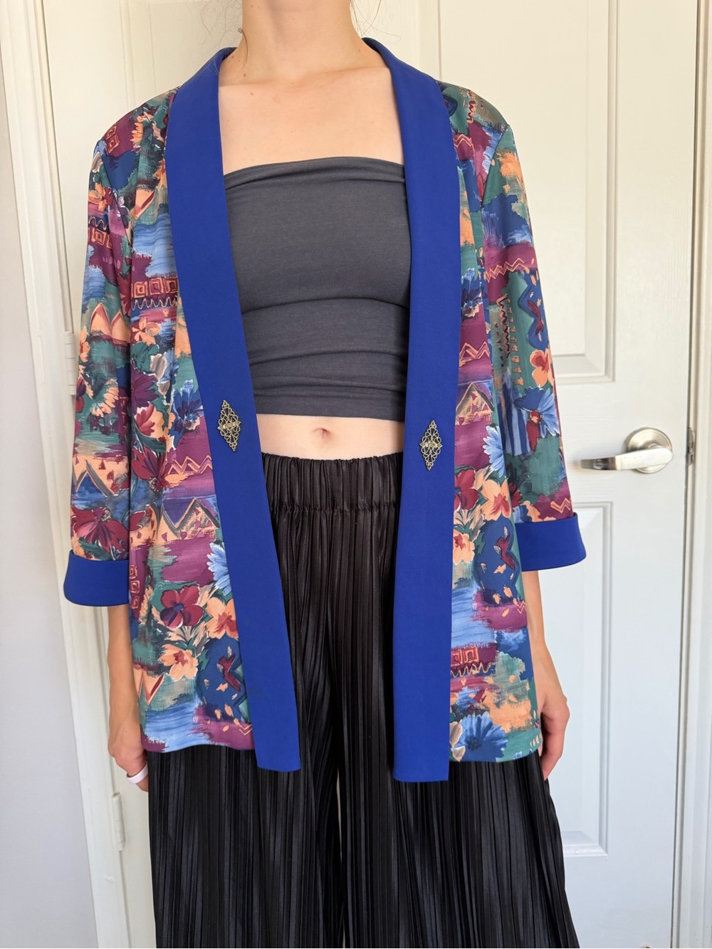 Vintage Blair Abstract Floral Blazer 💙🌸